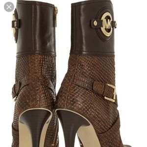 Authentic Michael Kors Stockard snake effect boots